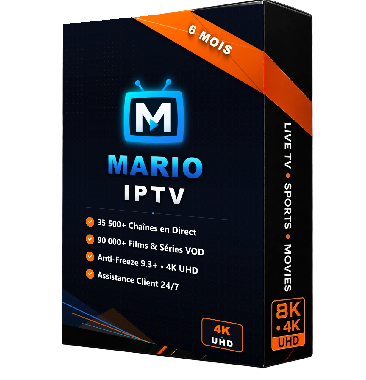 Boîtier 3D Abonnement Mario IPTV 6 Mois